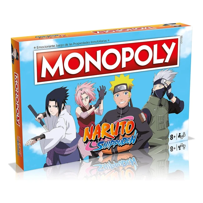 Monopoly Naruto Juego de Mesa Propiedades Inmobiliarias WM00167SPA6