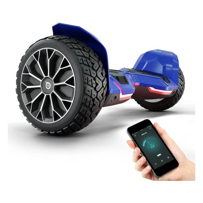 Bluewheel HX510 Premium 85 Zoll 215 cm Offroad SUV Hoverboard - Deutsche Marke - Kindersicherheitsmodus - App Bluetooth - Leistungsstarker Dualmotor - Elektrisches Skateboard Selbstausgleichender Roller