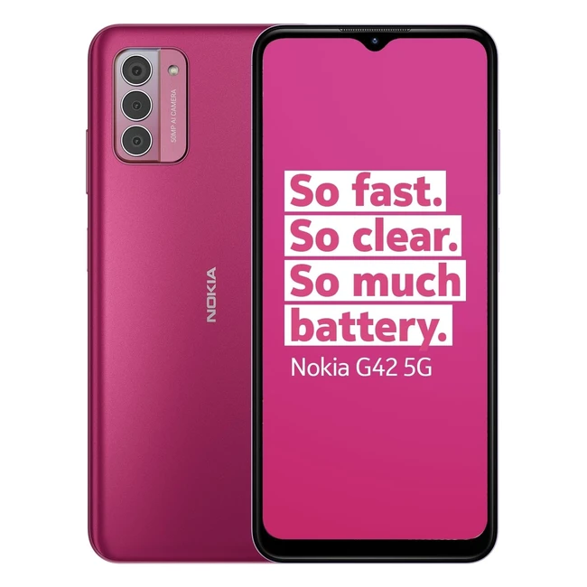Nokia G42 5G Smartphone  50MP AI Camera  6GB128GB Storage  3-Day Battery Life