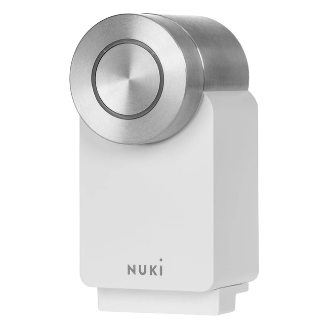 Serrure Smart Nuki Pro 4 - Contrôle à Distance - WiFi - Matter - Power Pack Blanc