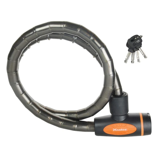 Master Lock Bike Cable Lock Key 1M Outdoor 8228EURDPROSM - Ideal for Bike Electr