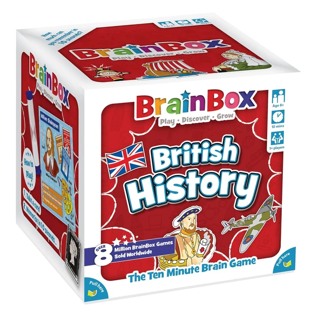 BrainBox British History Card Game | Ages 8+ | 1 Player | Educational