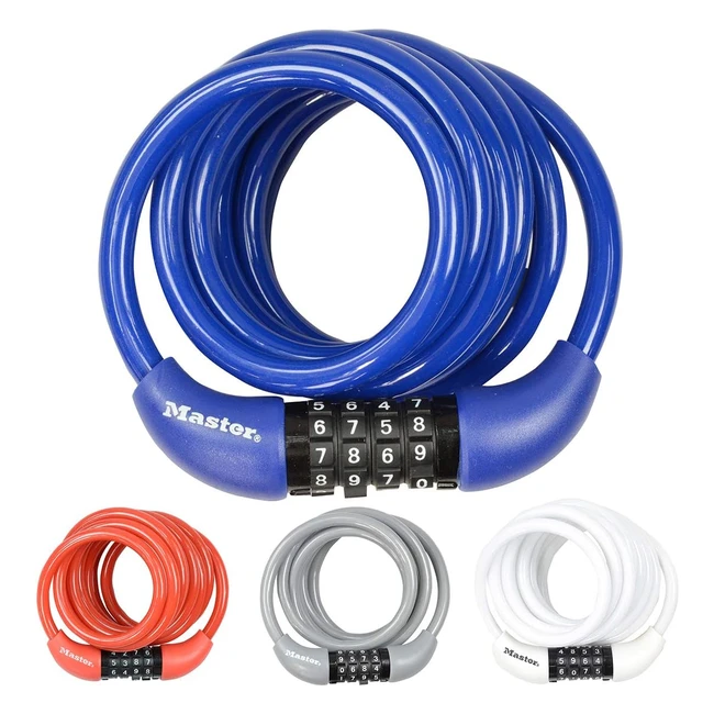 Master Lock Bike Cable Lock Combination 18M Coiling Cable Outdoor Random Color 8