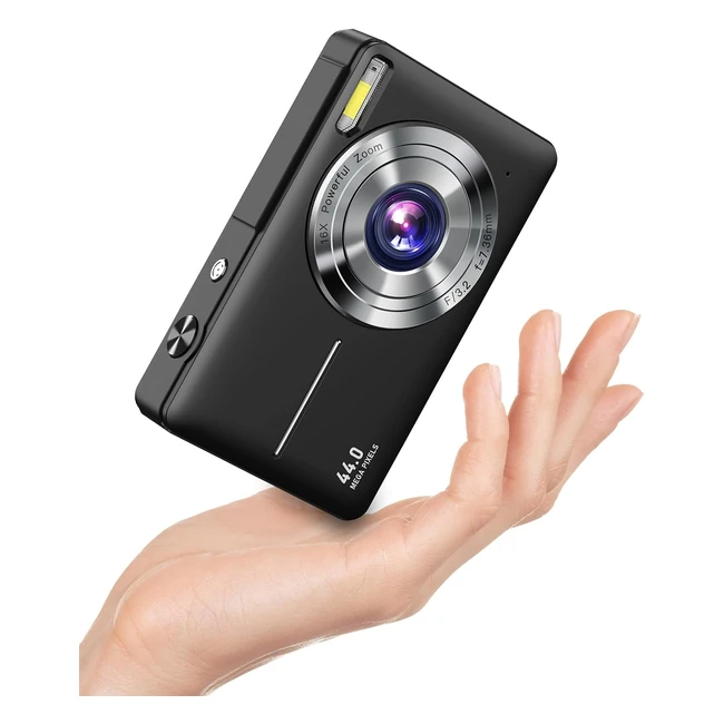 Digitalkamera 1080p FHD Fotoapparat 44MP Kamera kompakte Digitalkamera 16x Digit