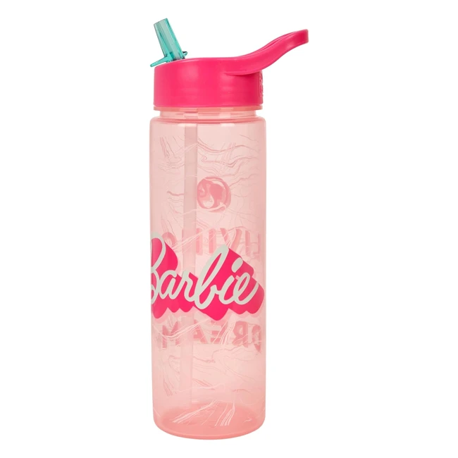 Barbie Dream Flip Up Straw 600ml - Official Merchandise by Polar Gear - BPA Free