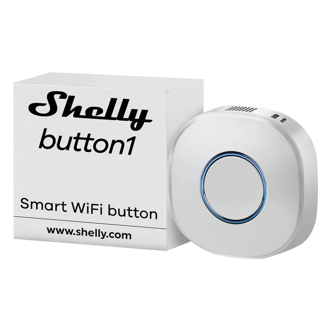 Shelly Button 1 Blanc - Bouton dactivation dactions et de scnes WiFi Domotiq