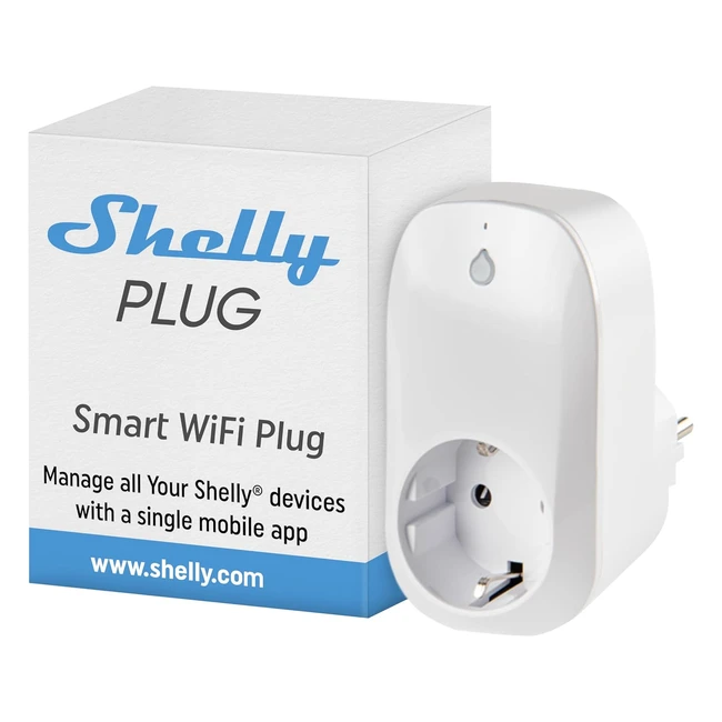 Prise Shelly Plug 16A WiFi Surveillance Courant App iOS Android Alexa Google Hom