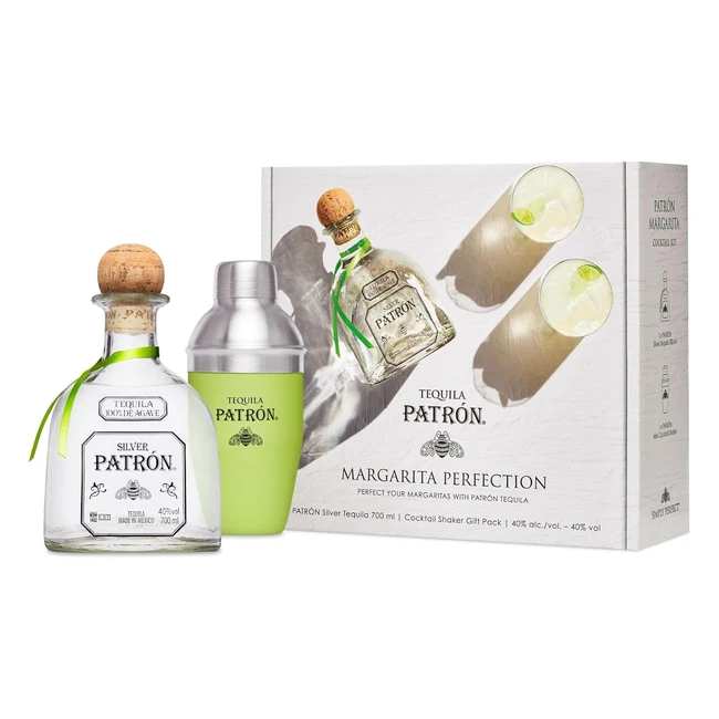Patrón Silver Premium Tequila mit Cocktailshaker & Geschenkbox 40% vol 70 cl