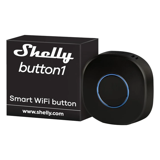Shelly Button 1 Noir - Activation dActions et de Scnes WiFi - Domotique - App