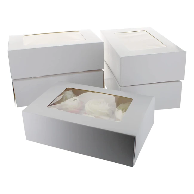 culpitt 6 hole cupcake box 5 pack white | Ideal for cupcakes, muffins, fairy cakes | #bakesale #giftideas #cupcakedisplay