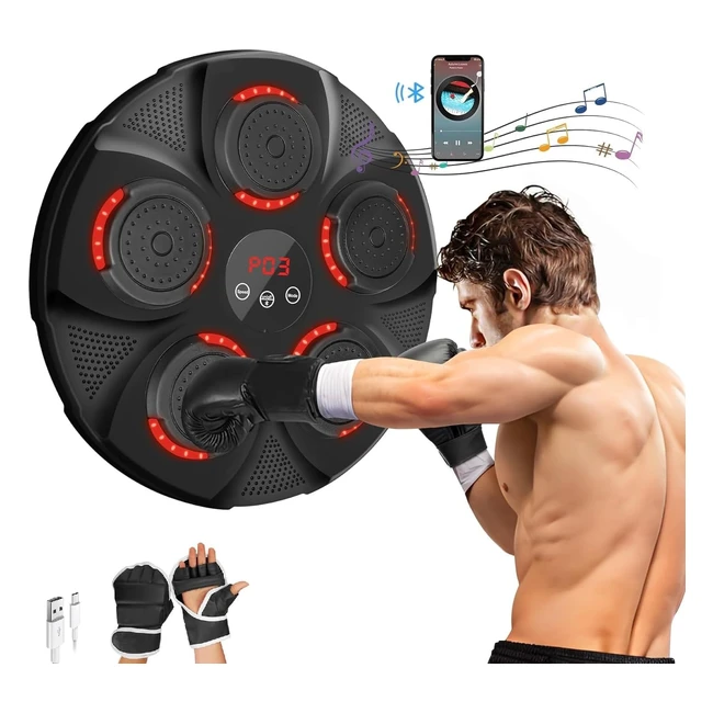Inmorven Music Boxing Machine with Gloves - Smart Bluetooth Boxing Pad - Wall Mo