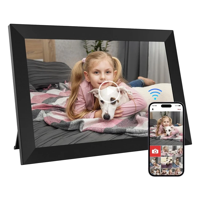 101 inch WiFi Digital Photo Frame 64GB Memory IPS Touchscreen AutoRotate - Best Choice for Gifting