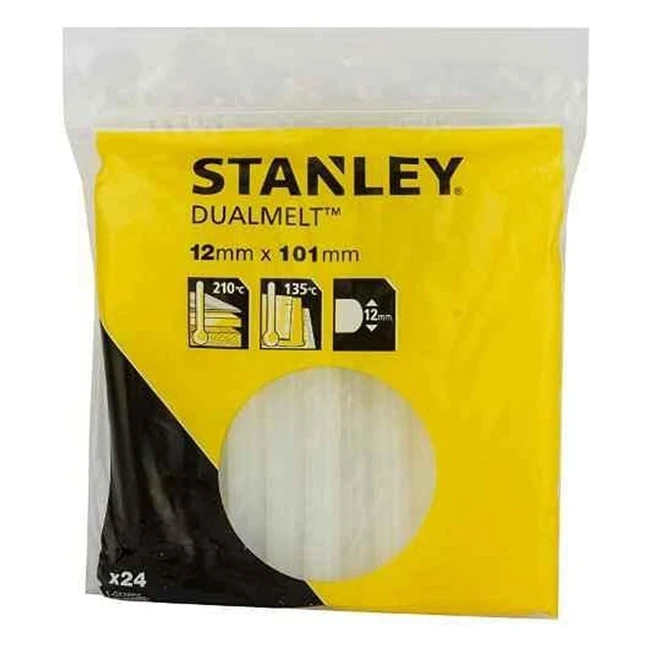 Stanley 1GS20DT Ricariche Stick Colla 100 x 113 mm - Set di 24 pz - Resistente e