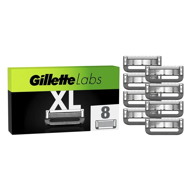 Gillette Labs XXL - Lamette da barba per rasoio uomo 9 ricambi - Comfort e profondità - #GilletteLabs