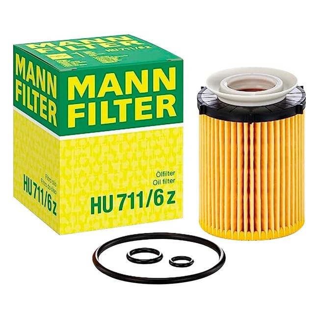 Mannfilter Filtro de Aceite HU 7116 Z - Juego de Filtros Premium para Automvil
