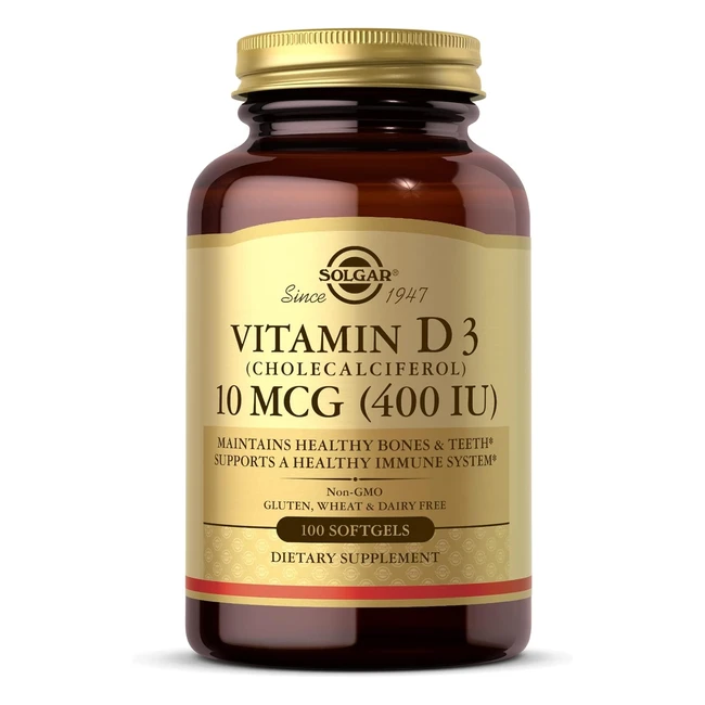 Solgar Natural Vita D3 100 Perle Softgel - Integratore Alimentare Vitamina D3