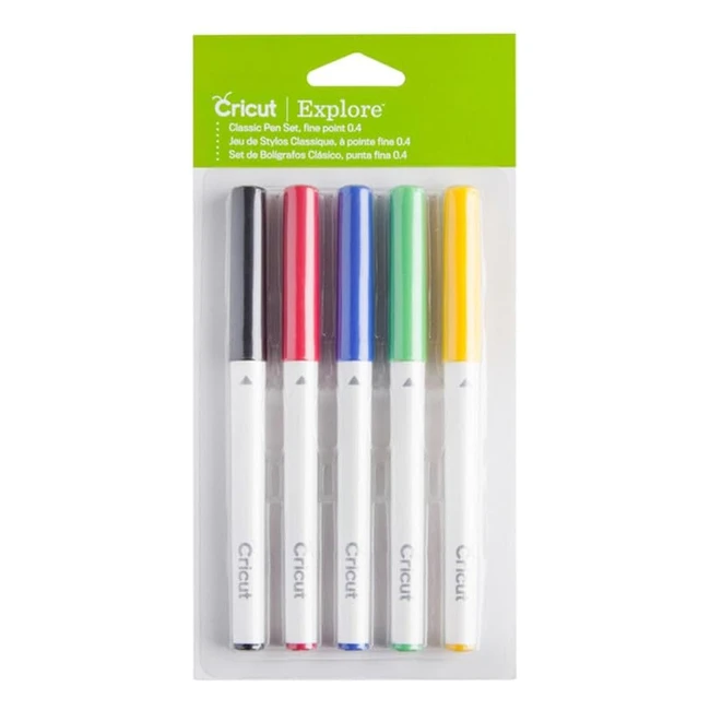 Kit de stylos Cricut pointe fine classics - Lot de 5 - Plastique classiques