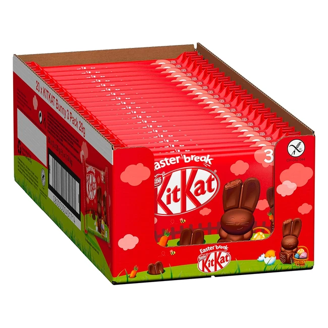 Nestlé KitKat Mini Osterhasen 20er Pack 20 x 87 g - Milchschokolade mit knusprigen Stückchen