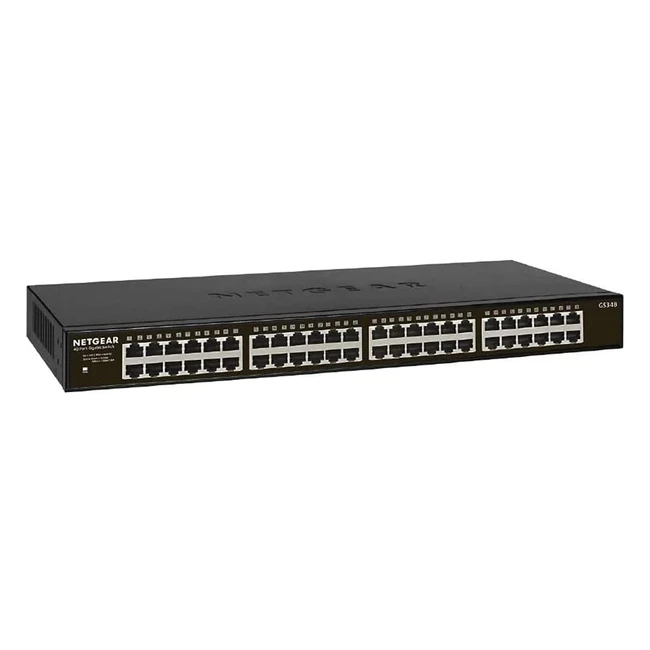 Switch Ethernet NETGEAR GS348 48 Ports RJ45 Gigabit 101001000 Bureau Rack Boitie