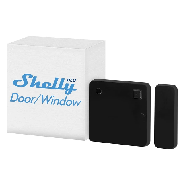 Capteur Shelly Blu DoorWindow Noir Bluetooth iOS Android - Mesure Lux et Angle - Batterie Longue Durée - Scènes Personnalisées