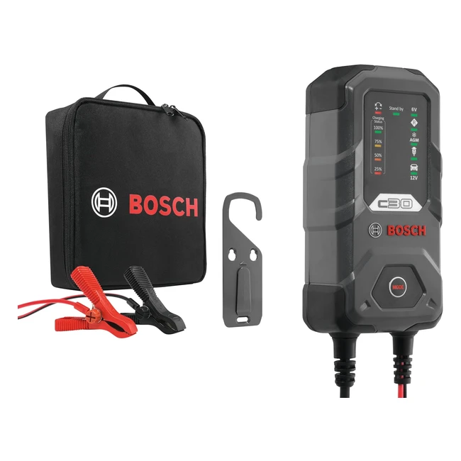 Bosch C30 Kfz-Batterieladegert 38 Ampere mit Erhaltungsfunktion