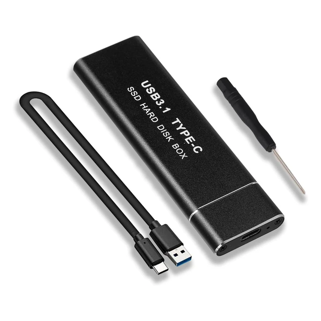 Boîtier M2 SSD NVMe NFGGUSB Adaptateur Externe USB 3.1 Gen 2 Type-C Boîtier Disque Dur M2 PCIe NVMe M-Key 2230 2242 2260 2280 SSD avec UASP M2PV