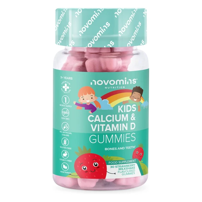 Novomins Caramelle Gommose Calcio e Vitamina D per Bambini - Integratore Multivi