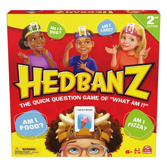Hedbanz 2nd Edition Picture Guessing Board Game - Family Games for Kids Aged 6 and Up