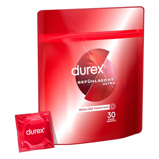 Durex Real Feel Ultra Kondome - Extra dnn - mit Silikon-Gleitmittel - 30er Pac