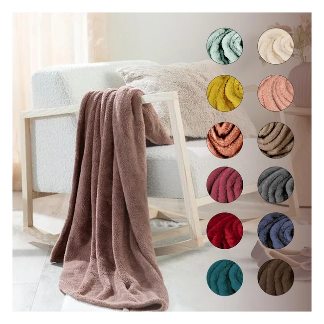 English Home Fleece Throw Blanket - Super Cozy  Comfy - Lilac - 120x170 - All S
