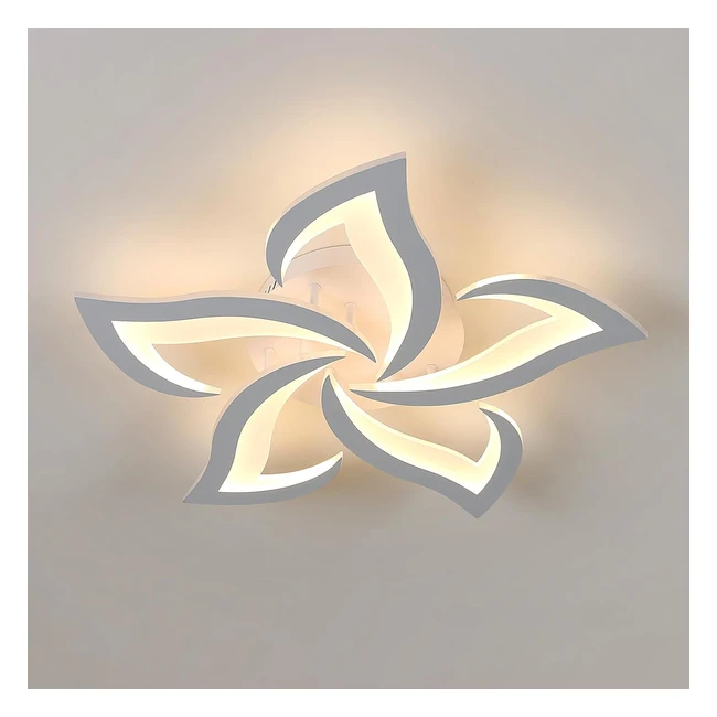 Riserva LED Ceiling Lights 60W 6500lm Modern Petal Design Chandelier - Warm White 3000K - Dia 60cm