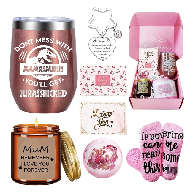 Tecanne Mothers Day Gifts - Best Mum Gift Box - Wine Tumbler Aromatherapy Cand
