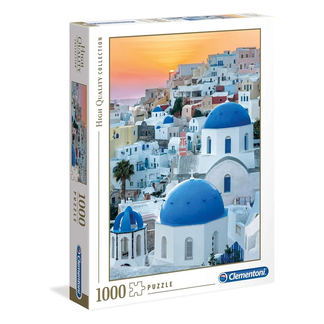 Clementoni 39480 Puzzle Santorini 1000 Pieces - For Adults & Children - High Quality Collection