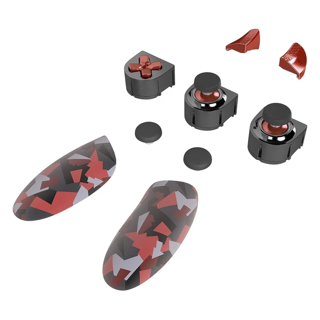 Thrustmaster eSwap X Red Color Pack - Pack of 7 Red Camo Modules - NXG Ministicks - Hot Swap Compatible