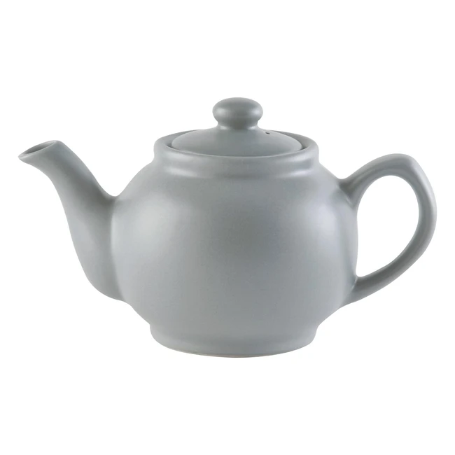 Price Kensington Matt Grey 6 Cup Teapot 11L - Durable Stoneware & Iconic Betty Shape