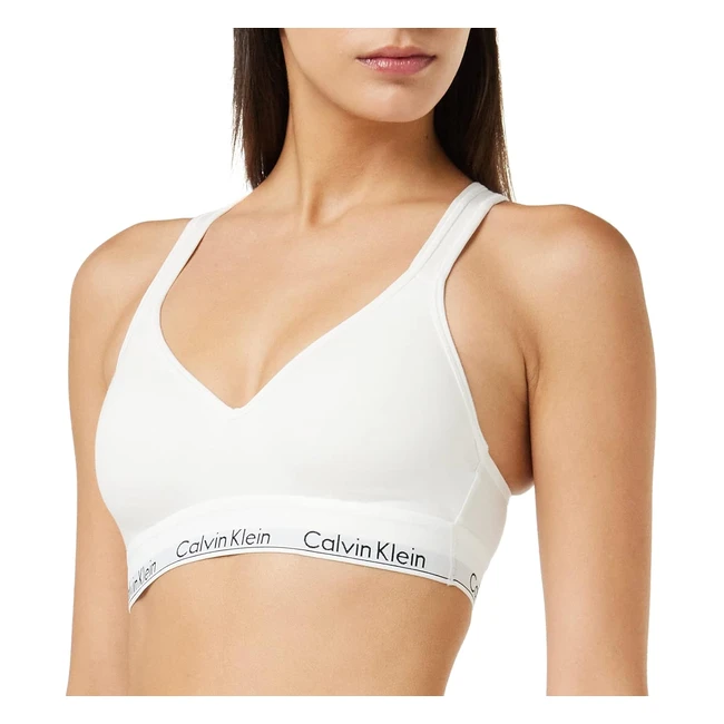 Calvin Klein Mujer Sujetador Bralette Lift con Relleno Blanco White L - Compra A