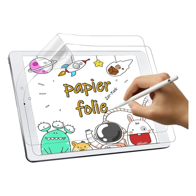 Protection écran iPad Pro 11 pouces 20222021 20202018 iPad Air 54 - 2 unités PET mat HD anti-empreintes