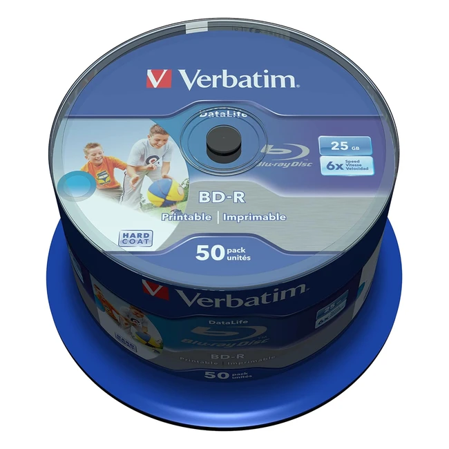 Verbatim BDR SL Datalife 25 GB Bluraydisk 6x Brenngeschwindigkeit Gro bedruckb