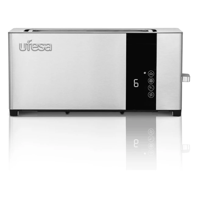 Ufesa Plus Delux Toaster 1050W 1 Extra Lange Scheibe LCDDigitalbildschirm