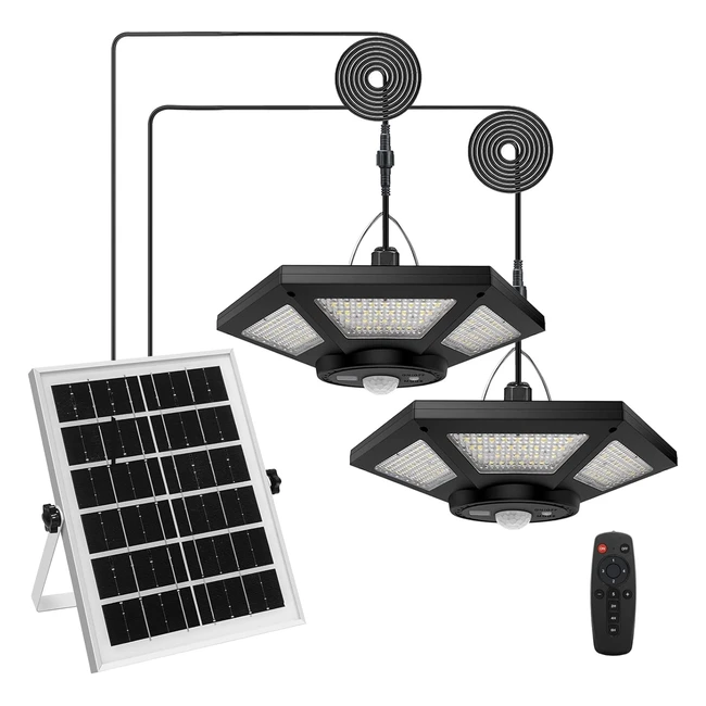 Auzev Solar Shed Light - Remote Control - 360 Lighting - Waterproof - Motion Sensor - Timer - Indoor Outdoor Work
