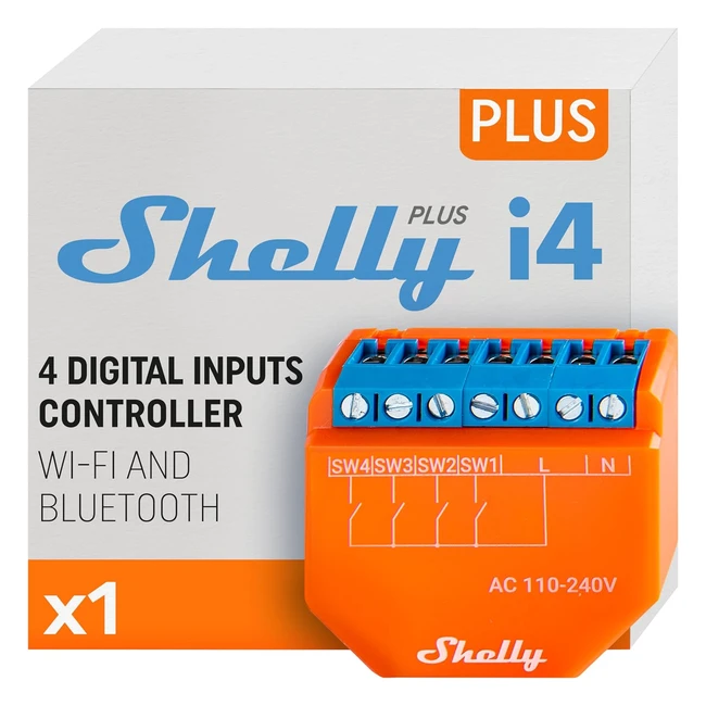 Shelly Plus i4 Controlador de Entrada Smart Inalmbrico y Bluetooth - Automatiz