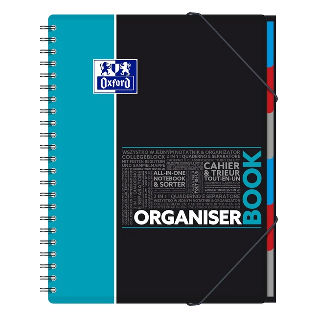 Cuaderno Oxford 400019524 80 hojas colores surtidos A4 perforados y desmontables