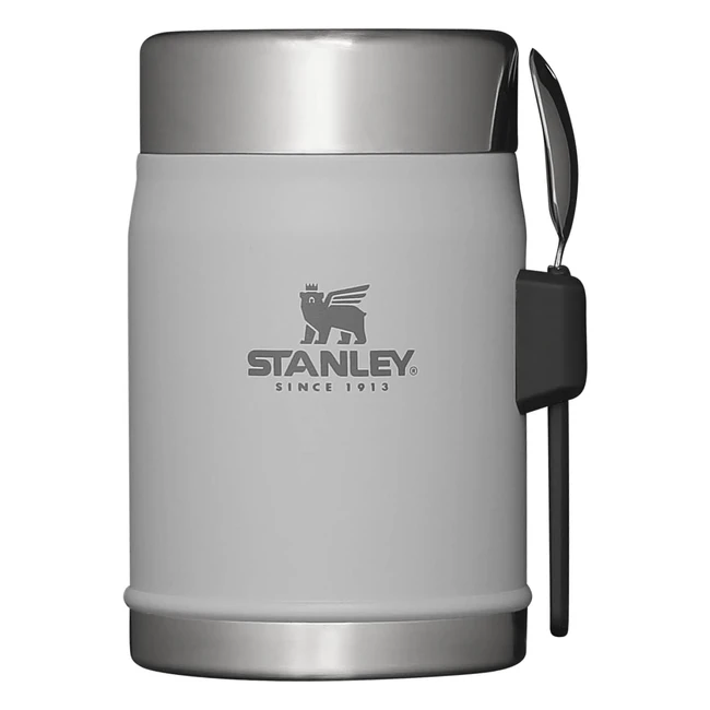 Stanley Classic Legendärer Thermobehälter mit Spork 400 ml Edelstahlbehälter hält Essen heiß oder kalt für 7 Stunden BPA-frei spülmaschinenfest