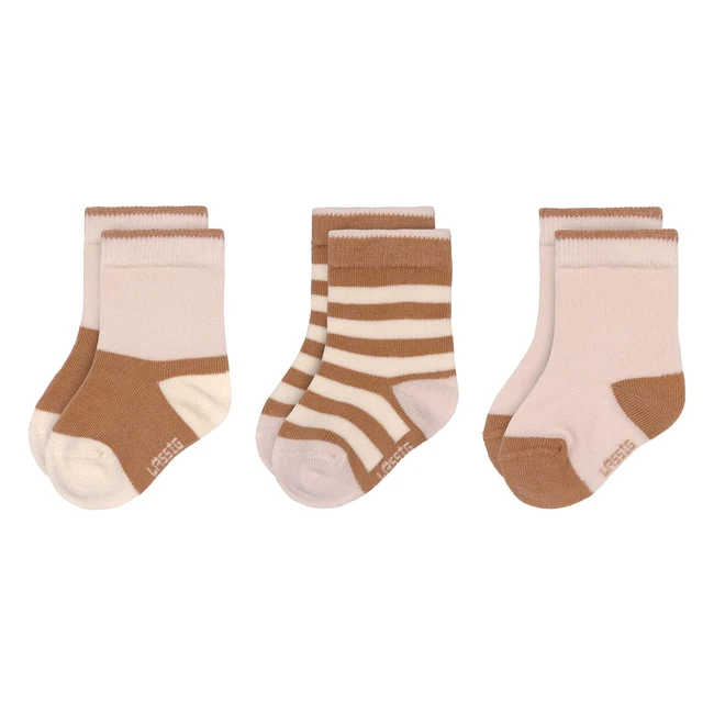 Lässig Kinder- und Baby-Socken Set 3er Pack Rosa Karamell Größe 1214 Bio-Baumwolle