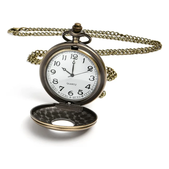 Reloj de Bolsillo Vintage Vicloon con Cadena - Regalo Cumpleaos Aniversario Na