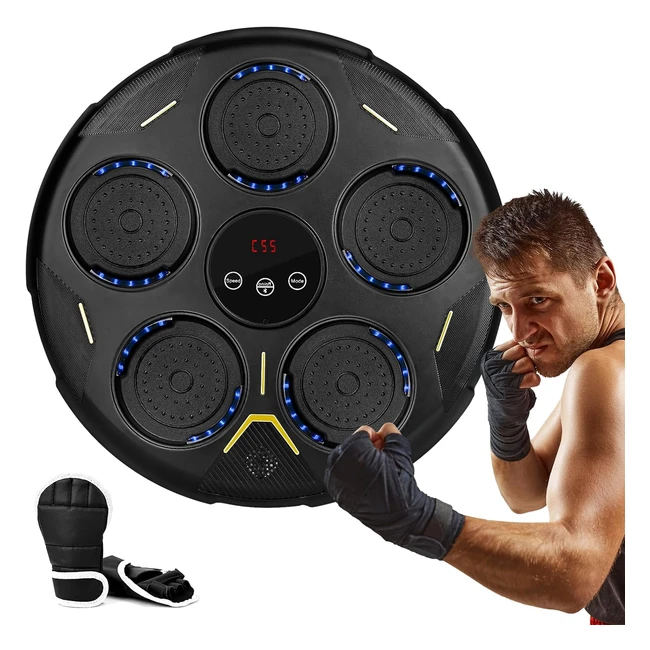 Sereno Living Smart Music Boxing Machine Devices with Gloves - Syncs with Tunes