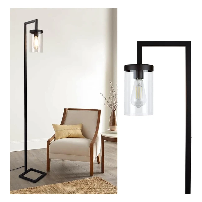Depuley LED Floor Lamp - Metal Industrial Standing Lamp for Living Room - Eye Pr
