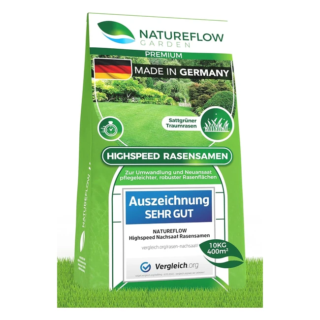 Premium Rasensamen 10kg - Schnellkeimend & Unkrautfrei - Made in Germany