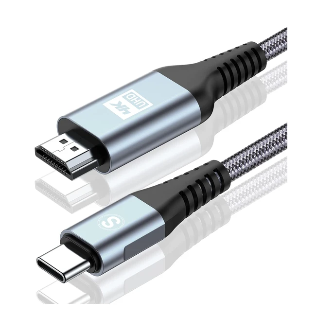Cable USB-C a HDMI 4K 3m - Alta Definicin y Durabilidad - Compatible con TV 4K