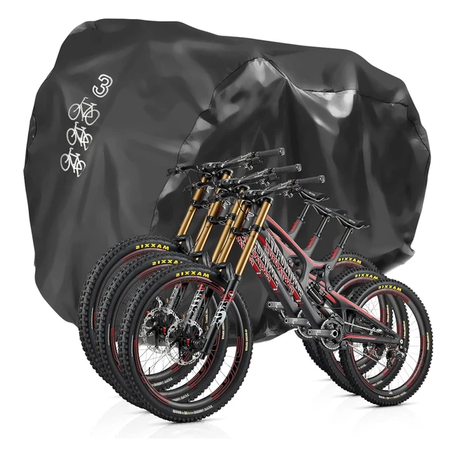Funda Protectora Bicicleta Neverland 190T UV Negro 3 Bicicletas